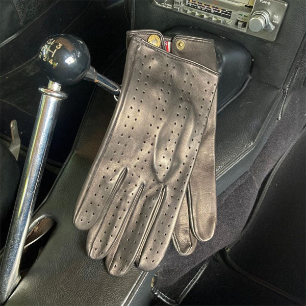 Greycar Fullback Leather Gloves - Black