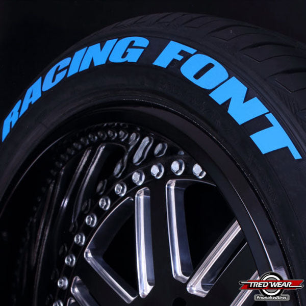 TredWear Race Font Letters - Blue
