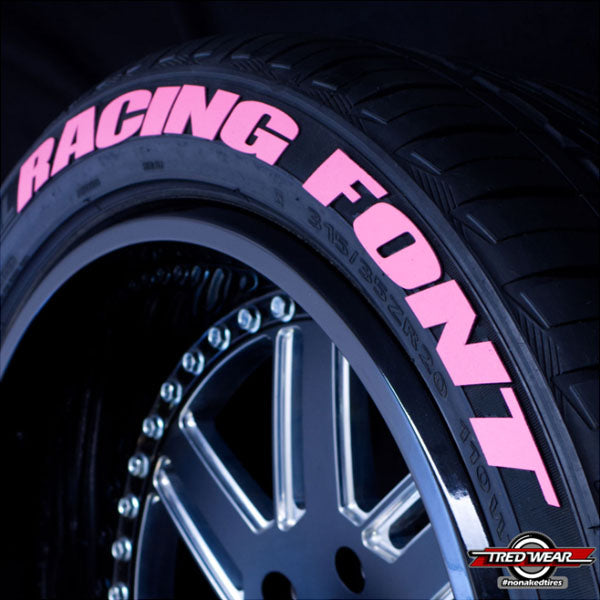 TredWear Race Font Letters - Pink